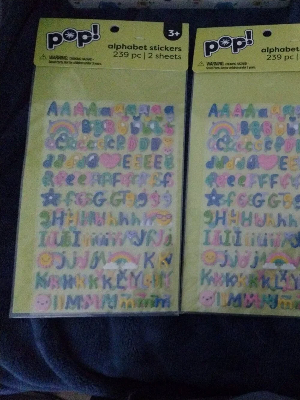 Alphabet stickers( lot of 3)
